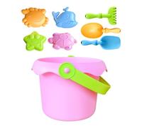 Qzdtue Kids Sand Set, Beach Toy Kit, Lightweight Castle Builder, Colorful Molds and Tools, 3.74x5.12 inches, Bucket Shovel Combo, Outdoor Playtime Fun for School Kindergarten Sandbox Use