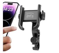 Qzdtue Motorcycle Phone Holder, Anti-Shake Rotating Cellphone Clamp, Bike Phone Mount for Sport, Touring & Racing, Stable Navigation Holder for Music Listening, Birthday