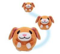 Qzdtue Moving Pet Plush Toy for Dogs, Talking Interactive Bouncing Ball, Versatile Plush Buddy with Sound, Moving Dog Plaything 5.91x5.12x5.51 in for Halls, Gardens, and Lawns