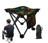 Qzdtue Outdoor Folding Chair, Heavy-Duty Lightweight Foldable Camping with Storage Bag 10.63x10.63x9.45 inches, Portable Chair for Backpacking, Hiking, Fishing, Sport, Extensive Application