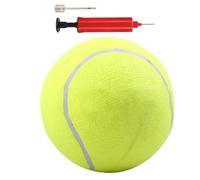 Qzdtue Oversized Dog Fetch Toy, Interactive Puppy Ball Toy, Sturdy Dog Chew Ball, Dog Outdoor Play Toy, Large Tennis Ball for Pets, Dog Toys with Pump 24cm/9.5 inches for Outdoor