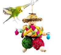 Qzdtue Parrot Chewing Toys, Bird Cage Accessories, Parakeet Chew Treats, Long Lasting Hanging Toys, Cockatiel, Budgies, Lovebird, Small Parrots, Colorful, Stimulating