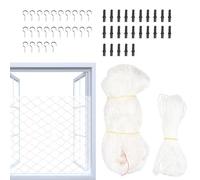 Qzdtue Patio Guard Netting, Protective Mesh Barrier, Doorway Pet Protector, Anti Fall Pets Fence, 118x196 inches, Reinforced Edges for Maximum Security on Patios, Window, and Staircases