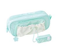 Qzdtue Pencil Case, Big Capacity Pencil Bag, Stationery Storage Pouch,8.27x3.35x2.2 inches, Compartment Organizer Design, Portable Zippered Container, for School Classroom Or Travel Use