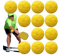 Qzdtue Pickle Balls, 12X High Visibility Sports Balls, Sturdy Outdoor Bounce Accessories, High-Performance Equipment, Tournament-Grade Gear for Training, Casual Games