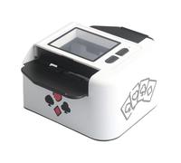 Qzdtue Playing Card Shuffling Machine, USB Rechargeable Cartoon Smart Deck Dealer, 6.5x5.12x3.19 inches, Ideal for Canasta Poker Bridge Rummy Spades Mahjong Family Friends Magicians Travel