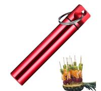 Qzdtue Pocket Toothpick Holder, Small Travel Toothpick Container, Aluminum Alloy Portable Case, 0.67x3.82 inches, Hygienic Storage for Restaurants, Kitchen and Home