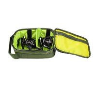 Qzdtue Sac de rangement pour moulinet de pêche, pochette de transport étanche pour moulinet, 22,8 x 15,5 x 10,3 cm, tissu Oxford grande capacité avec fermeture éclair, plusieurs compartiments pour