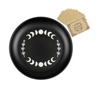 Qzdtue Scrying Bowl, Prayer Offering Bowl, Ritual Holder Plate, Vintage-Inspired Design, Symbolic Religious Accent, Ideal for Meditation, Worship, Manifestation, Ceremony, Spiritual Decor