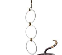 Qzdtue Snake Climbing Rings, Swing Hoop Chain Set, Decorative Habitat Accessories, 4.5x16.5in Indoor Enrichment Toy for Snake and Amphibian Tanks Engaging Activities House Setup