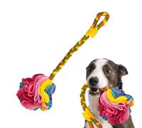 Qzdtue Snuffle Ball Dogs, Soft Interactive Foraging Toy, Entertainment Activity, Pink, Rainbow, Washable Safe Pet Puzzle Ball, Puppy for Dispenser Slow Feeder, Stimulating Playtime