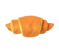 Qzdtue Squeaky Dog Toys, Soft Plush Puppy Enrichment Toy, Croissant-Shaped Interactive Chew Toy, 35g Fun Pet Supplies for Small and Medium Dogs, Indoor, Outdoor Play