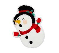 Qzdtue Tapis de Noël pour Cuisine | Tapis de Salle de Bain Séchoir Rapide | Antidérapant Lavable Motif Carte de Bonhomme de Neige Arbre Mignon | pour Chambre Maison Séjour Douche Cuisine Entrée