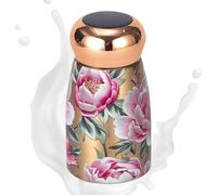 Qzdtue Tasses thermiques pour boissons chaudes et froides, petite tasse chinoise, tasse portable rétro, 6,5 x 6,56 x 13 cm, porte-boisson isotherme, pour café, thé, lait, jus, camping d'hiver, école