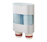 Qzdtue Wall Mounted Cup Dispenser Rack, Pull Type Two Tube Holder, Home and Party Beverage Organizer, Kitchen Wall Storage for Cups Bottles Drinks, Halloween Party Supplies and Dining Room Use