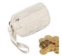 Qzdtue Wristlet Wallets Women, Zipper Credit Card, Holder Bag, White, Adjustable Fit Organizer, Compact Purse Design, for Travel, Home, Dinners, Business Trips, Outdoor Events