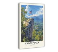 QZFNCOYU Chimney Rock State Park Poster sur toile Décoration murale pour salon, chambre à coucher 20 x 30 cm