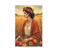 QZFNCOYU Demeter, affiche sur toile, déesse de la récolte, décoration murale, peinture pour salon, chambre à coucher, 20 x 30 cm