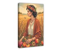 QZFNCOYU Demeter, affiche sur toile, déesse de la récolte, décoration murale pour salon, chambre à coucher, 60 x 90 cm