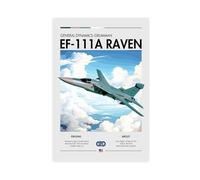 QZFNCOYU Grumman EF-111A Raven Poster sur toile pour décoration de chambre à coucher, bureau, chambre, cadeau (50 x 75 cm)