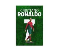 QZFNCOYU Poster Cristiano Ronaldo footballeur portugais sur toile pour décoration de chambre à coucher, bureau, chambre, cadeau (50 x 75 cm)