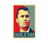 QZFNCOYU Poster sur toile « A Tribute to Charlie Kirk Honoring A True Patriot » Décoration pour chambre, bureau, chambre, cadeau, 20 x 30 cm