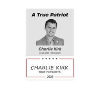 QZFNCOYU Poster sur toile Charlie Kirk activiste politique (1) - Décoration pour chambre à coucher, bureau, chambre, cadeau - 40 x 60 cm