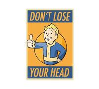 QZFNCOYU Poster sur toile « Don't Lose Your Head » - Décoration murale pour salon, chambre à coucher - 50 x 75 cm
