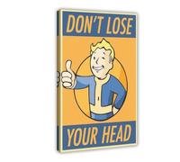 QZFNCOYU Poster sur toile « Don't Lose Your Head » - Décoration murale pour salon, chambre à coucher - 50 x 75 cm