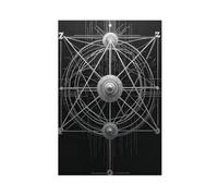 QZFNCOYU Poster sur toile Rune Matrix Code - Décoration murale pour salon, chambre à coucher - 60 x 90 cm