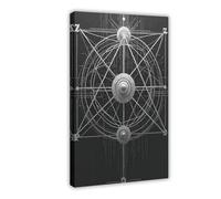 QZFNCOYU Poster sur toile Rune Matrix Code - Décoration pour chambre à coucher, bureau, chambre - Cadeau - 20 x 30 cm