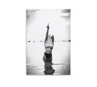 QZFNCOYU Poster sur toile vintage avec doigt d'honneur - Pour chambre à coucher, bureau, chambre - Cadeau - 60 x 90 cm