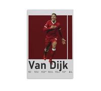 QZFNCOYU Poster sur toile Virgil Van Dijk - Footballeur néerlandais - Décoration pour chambre à coucher, bureau, chambre - Cadeau - 30 x 45 cm