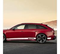 QziH pour Audi A3 A4 A5 A6 A7 Q2 Q3 Q5 RS3 RS4 RS5 TT S5 S6 S7 Autocollant de Capot de Voiture Rayures de Capot Bande de Couverture de Moteur,C-White