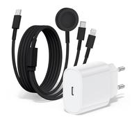 QZIIW Chargeur pour Apple Watch, chargeur rapide magnétique 20w pour Apple iWatch, câble original 3 en 1 multi-charge (2M) compatible avec les séries de montres Ultra 2/SE/10/9/8/7/6/5,iPhone 16/15/14