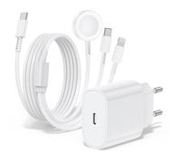 QZIIW Chargeur pour Apple Watch, chargeur rapide magnétique 20w pour Apple iWatch, câble original 3 en 1 multi-charge (2M) compatible avec les séries de montres Ultra 2/SE/10/9/8/7/6/5,iPhone 16/15/14