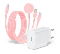 QZIIW Chargeur pour Apple Watch, chargeur rapide magnétique 20w pour Apple iWatch, câble original 3 en 1 multi-charge (2M) compatible avec les séries de montres Ultra 2/SE/10/9/8/7/6/5,iPhone 16/15/14