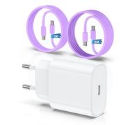 QZIIW Chargeur pour iPhone 15 16, 20W apple original chargeur rapide avec 60W 1M+2M câble de charge rapide pour iPhone 16/16 Pro/16 Max/16 Plus/i Phone 15/15 Pro/15 Max/15 Plus/iPad Pro/Air/Mini.