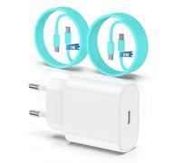 QZIIW Chargeur pour iPhone 15 16, 20W apple original chargeur rapide avec 60W 1M+2M câble de charge rapide pour iPhone 16/16 Pro/16 Max/16 Plus/iPhone 15/15 Pro/15 Max/15 Plus/iPad Pro/Air/Mini.