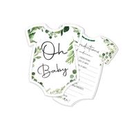QZKJQDD 10 prédiction baby shower Card, idéal pour le sexe d'affichage. Design t - shirt avec motif de feuilles, idéal pour les annonces de grossesse. Un cadeau inoubliable pour une future mère