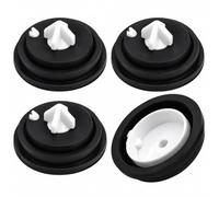 QZKJQDD Compatible avec la vanne de chasse Siamp, 4 rondelles à diaphragme | Noir et blanc, 27 x 15 mm, convient à la plupart des valves d'admission de réservoir de toilettes, réparation de fuite