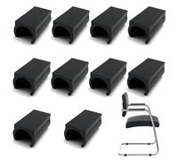 QZKJQDD Lot de 10 patins de chaise - Pour chaises cantilever - Protège les sols carrelés et les sols en bois - Réduit le bruit - 22 mm