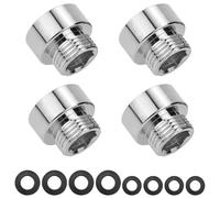 QZKJQDD Lot de 4 adaptateurs réducteurs 3/4" vers 1/2", 3/4" vers 1/2", réducteur, raccord fileté en acier inoxydable, raccords filetés mâles, convient pour l'industrie, avec 8 joints