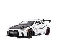 QZKUUELCA VéHicules à Moteur 1:32 Scale Simulation Alloy Metal Diecast Car Model for Nissan GTR R35 Miniature Vehicle Desktop Decorations ModèLe De Voiture Miniatures(White)