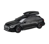 QZKUUELCA VéHicules à Moteur 20CM 1/24 for Audi RS6 Supercar Modèle De Voiture De Sport Moulé sous Pression Véhicules À Moteur Fine avec Retrait ModèLe De Voiture Miniatures(Black)