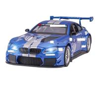 QZKUUELCA VéHicules à Moteur Modèle De Voiture De Course en Alliage À L'échelle 1/32 for BMW M6 GT Boutique, Simulation De Véhicules À Tirer ModèLe De Voiture Miniatures(Blue)