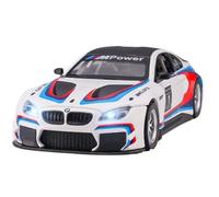 QZKUUELCA VéHicules à Moteur Modèle De Voiture De Course en Alliage À L'échelle 1/32 for BMW M6 GT Boutique, Simulation De Véhicules À Tirer ModèLe De Voiture Miniatures(White)