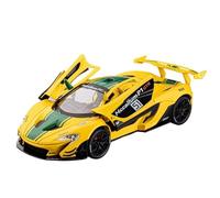 QZKUUELCA VéHicules à Moteur Modèle De Voiture De Sport Miniature À L'échelle 1/22 De 20 Cm Supercar for McLaren P1 GTR Moulé sous Pression, À Tirer, ModèLe De Voiture Miniatures(Yellow)