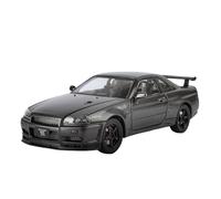 QZKUUELCA VéHicules à Moteur Modèle De Voiture en Alliage Moulé sous Pression L'échelle 1:24 for Nissan Skyline GTR R34 Ornements Commémoratifs De Collection ModèLe De Voiture Miniatures