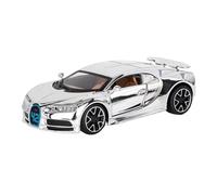 QZKUUELCA VéHicules à Moteur Modèle De Voiture en Alliage Moulé sous Pression L'échelle 1:32 for Bugatti Chiron Version Galvanoplastie Décorations De Bureau ModèLe De Voiture Miniatures(Silver)